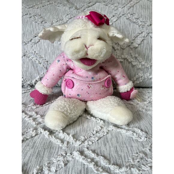 Baby Girl Lamb Chop Plush Hand Puppet 1990 Shari Lewis with Pacifier Pink Target - Picture 1 of 5